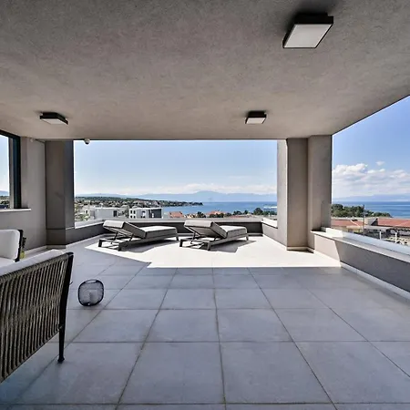 Luxury Penthouse Mia With Panoramic Sea View Apartment Malinska